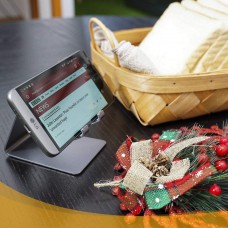 Lamicall Cell Phone Stand, Desk Phone Holder Cradle, Compatible with Phone 12 Mini 11 Pro Xs Max XR X 8 7 6 Plus SE, All Smartphones Charging Dock, Office Desktop Accessories - Silver